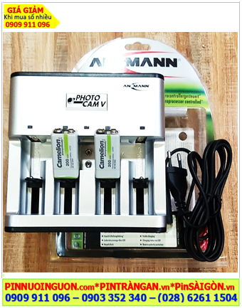 Ansman Photocam V, Bộ sạc 2 viên pin 9v -Kèm sẳn 2 pin sạc Camelion NH-9V200ARBP1 AlwaysReady (9v-200mAh )
